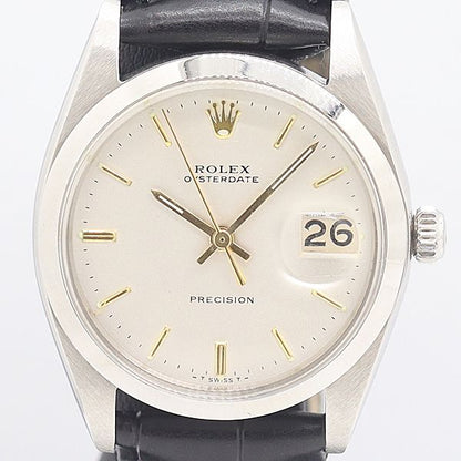 Rolex Precision Hand Wound Date Silver Dial Watch