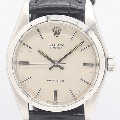 Rolex Oyster Precision Hand Wound Silver Dial Watch
