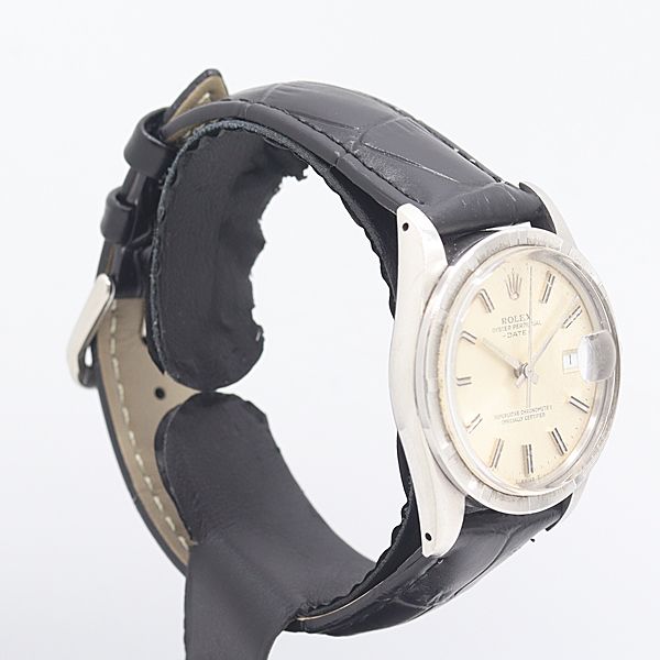 Rolex Oyster Perpetual Date Automatic Champagne Gold Dial Watch — view 2