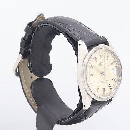 Rolex Oyster Perpetual Date Automatic Champagne Gold Dial Watch — view 2