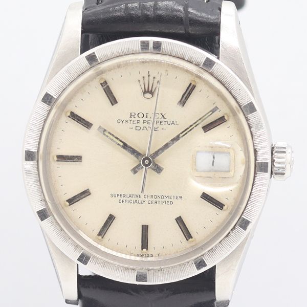 Rolex Oyster Perpetual Date Automatic Champagne Gold Dial Watch