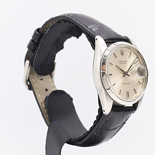 Rolex Oyster Date Precision Hand Wound Champagne Dial Watch — view 2