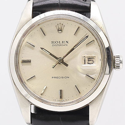 Rolex Oyster Date Precision Hand Wound Champagne Dial Watch