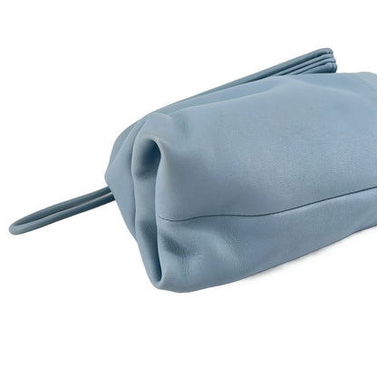 Bottega Veneta Leather Triangle Clutch Light Blue — view 6