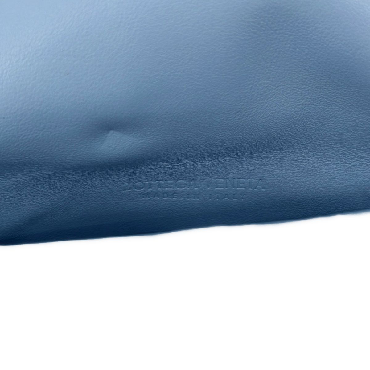 Bottega Veneta Leather Triangle Clutch Light Blue — view 4