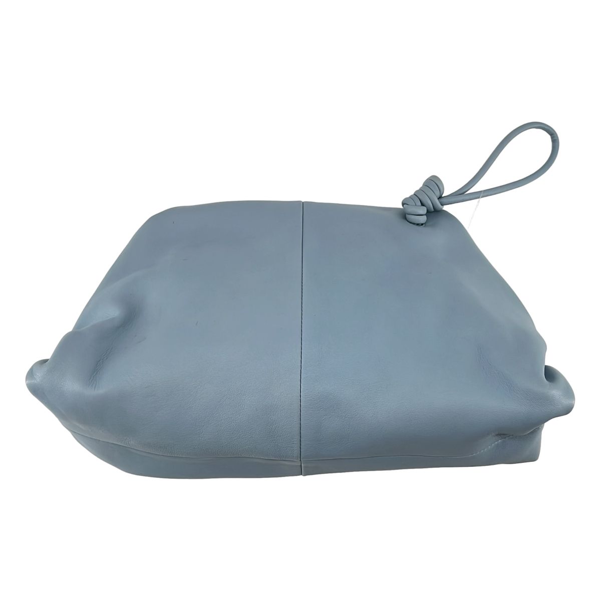 Bottega Veneta Leather Triangle Clutch Light Blue — view 2