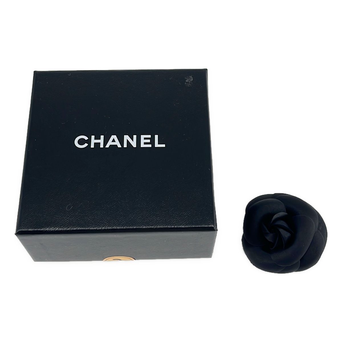 Chanel Flower Brooch Corsage Black