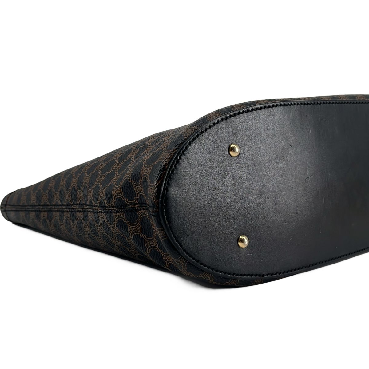 Celine Macadam Circle Handle Handbag Brown — view 6