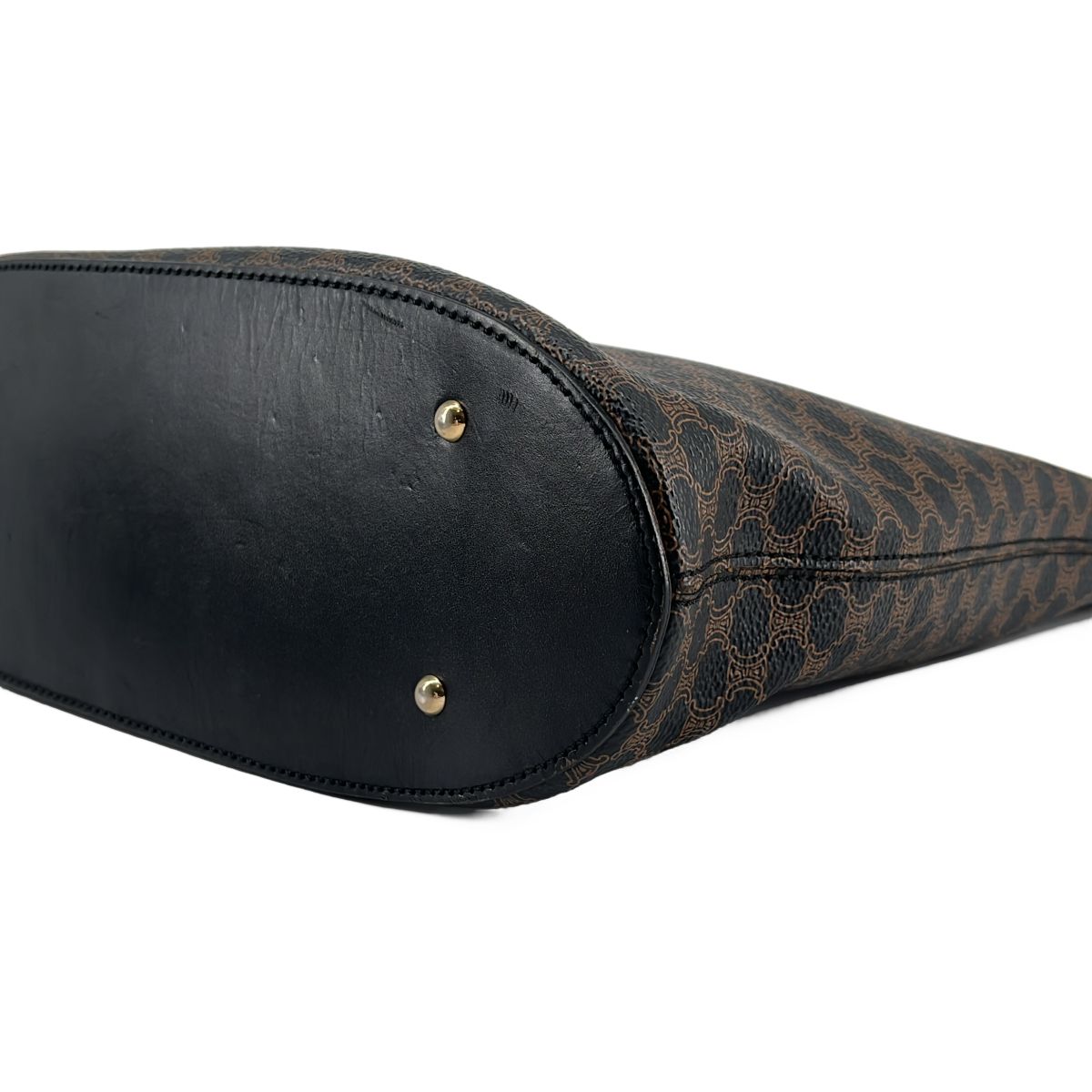 Celine Macadam Circle Handle Handbag Brown — view 7
