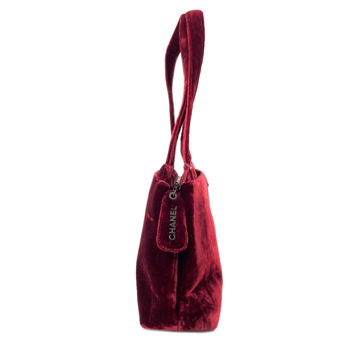 Chanel CC Logo Tote Bag Velour — view 3