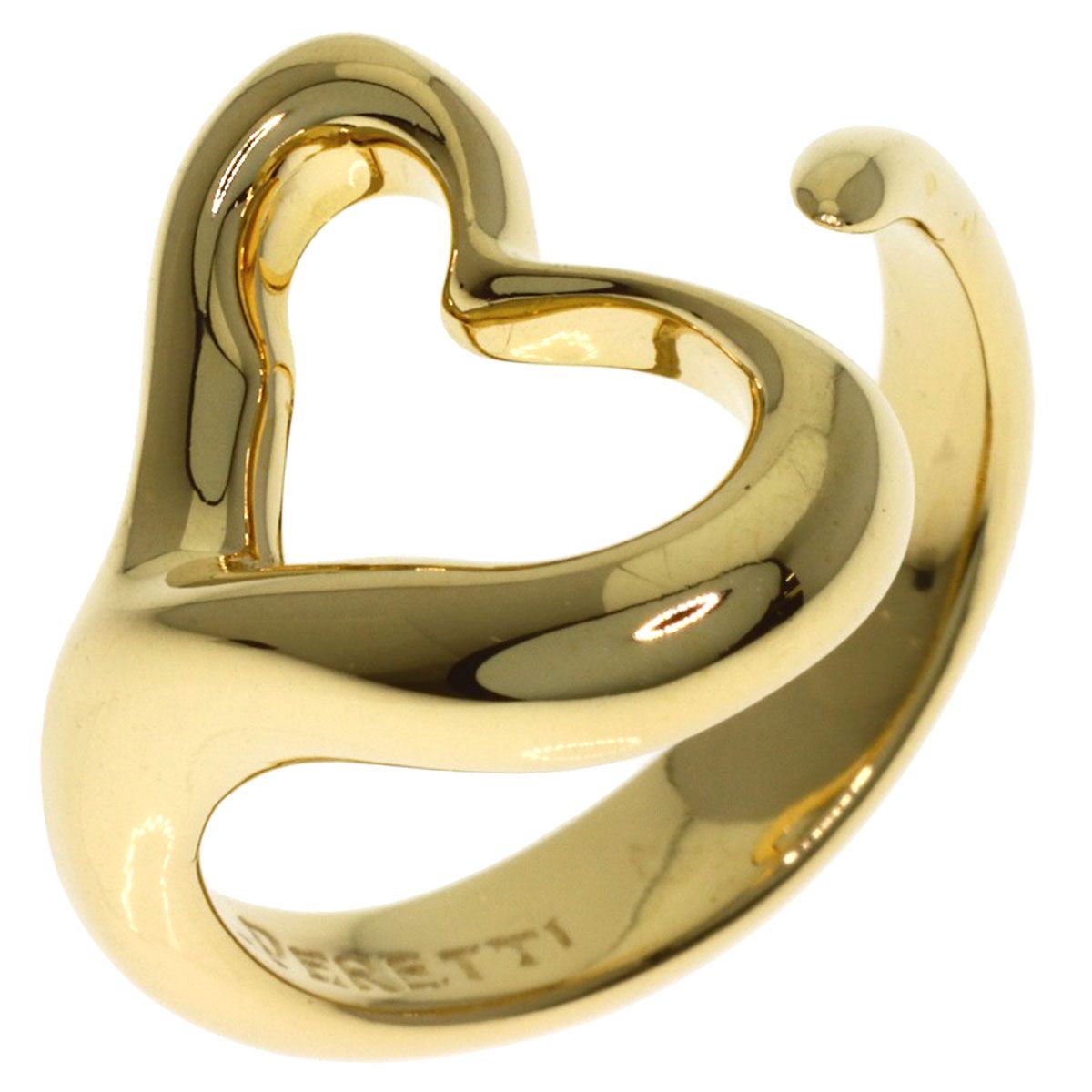 Tiffany & Co Open Heart Ring 18K Yellow Gold — view 2
