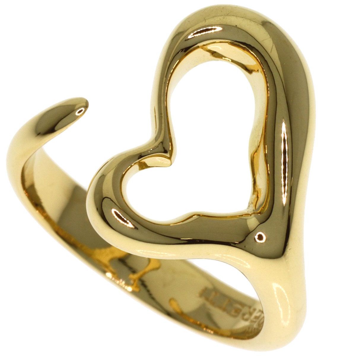 Tiffany & Co Open Heart Ring 18K Yellow Gold