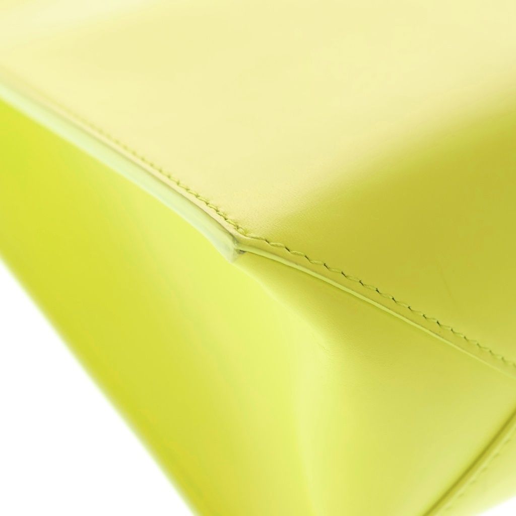 Balenciaga Cable 2-Way Shoulder Bag Neon Yellow Leather Silver — view 5