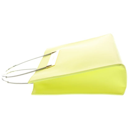 Balenciaga Cable 2-Way Shoulder Bag Neon Yellow Leather Silver — view 3
