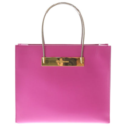 Balenciaga Cable 2-Way Shoulder Bag Pink Leather Silver