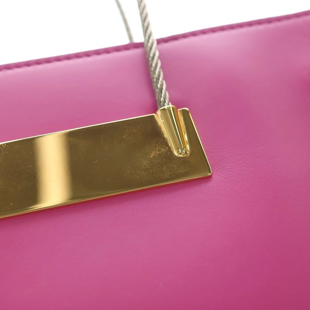 Balenciaga Cable 2-Way Shoulder Bag Pink Leather Silver — view 7