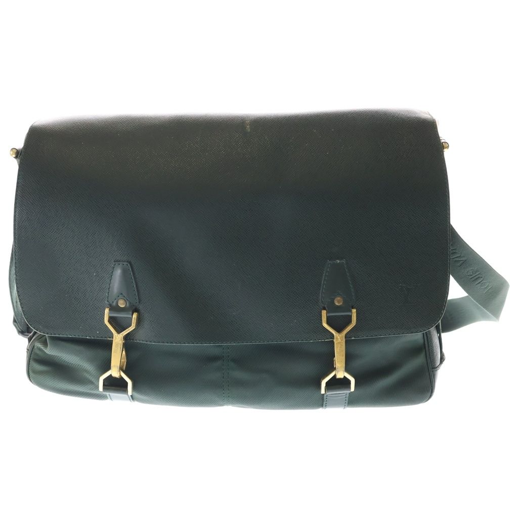 Louis Vuitton Epi Sea Taiga Delsu Messenger Bag Shoulder Back Green