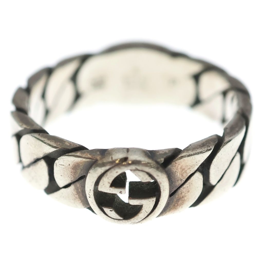 Gucci Interlocking G Chain Ring Silver