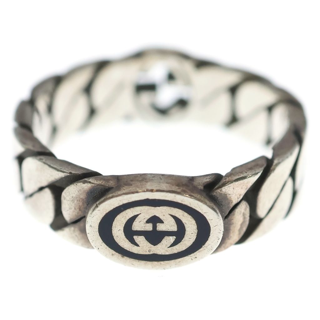 Gucci Interlocking G Chain Ring Silver — view 2