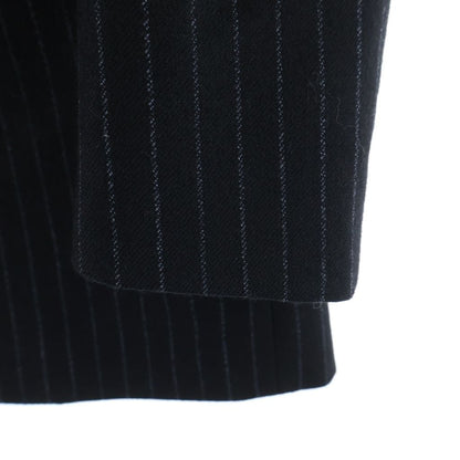 Saint Laurent Paris Striped Pattern Wool Single Tailored Jacket Black — view 5