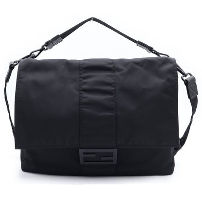 Fendi Baguette Messenger Shoulder Bag Black