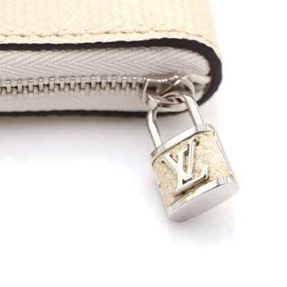 Louis Vuitton Exotic Zippy Coin Purse Leather Mini Wallet Case Silver Gold — view 5