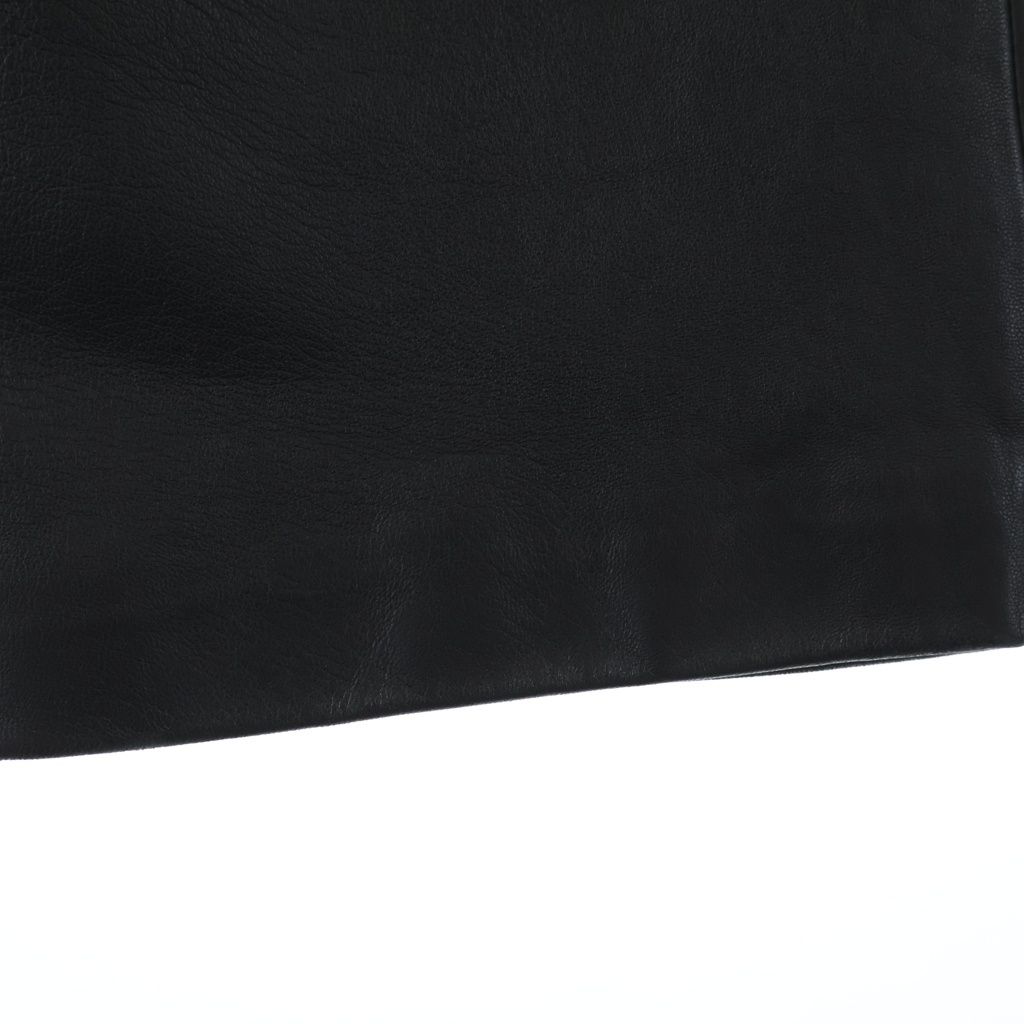Balenciaga Lambskin Leather Straight Leg Pants Black — view 5