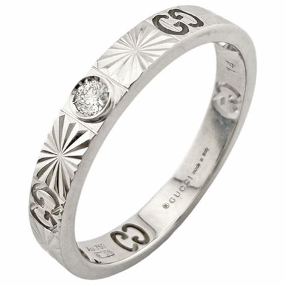 Gucci Icon Heart Ring 18K White Gold Diamond