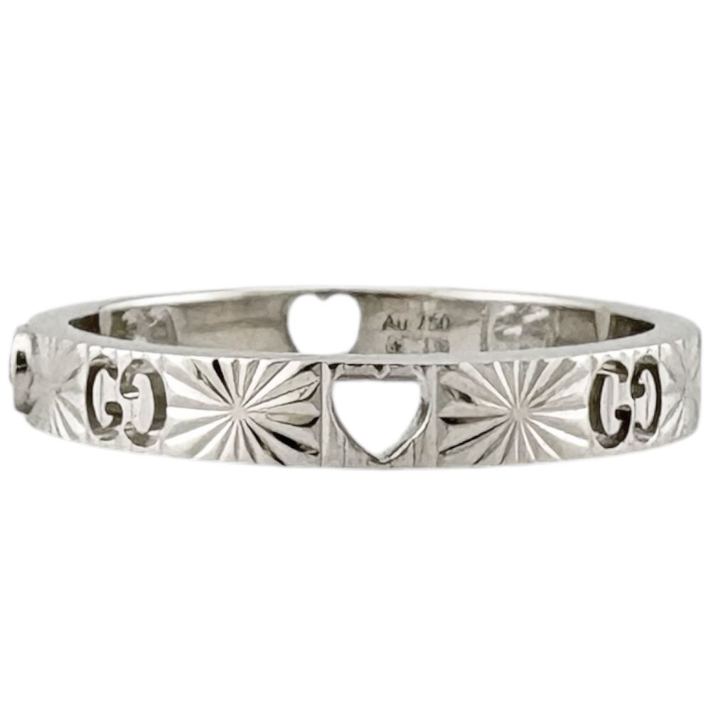Gucci Icon Heart Ring 18K White Gold Diamond — view 4
