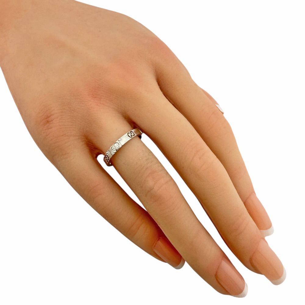 Gucci Icon Heart Ring 18K White Gold Diamond — view 2