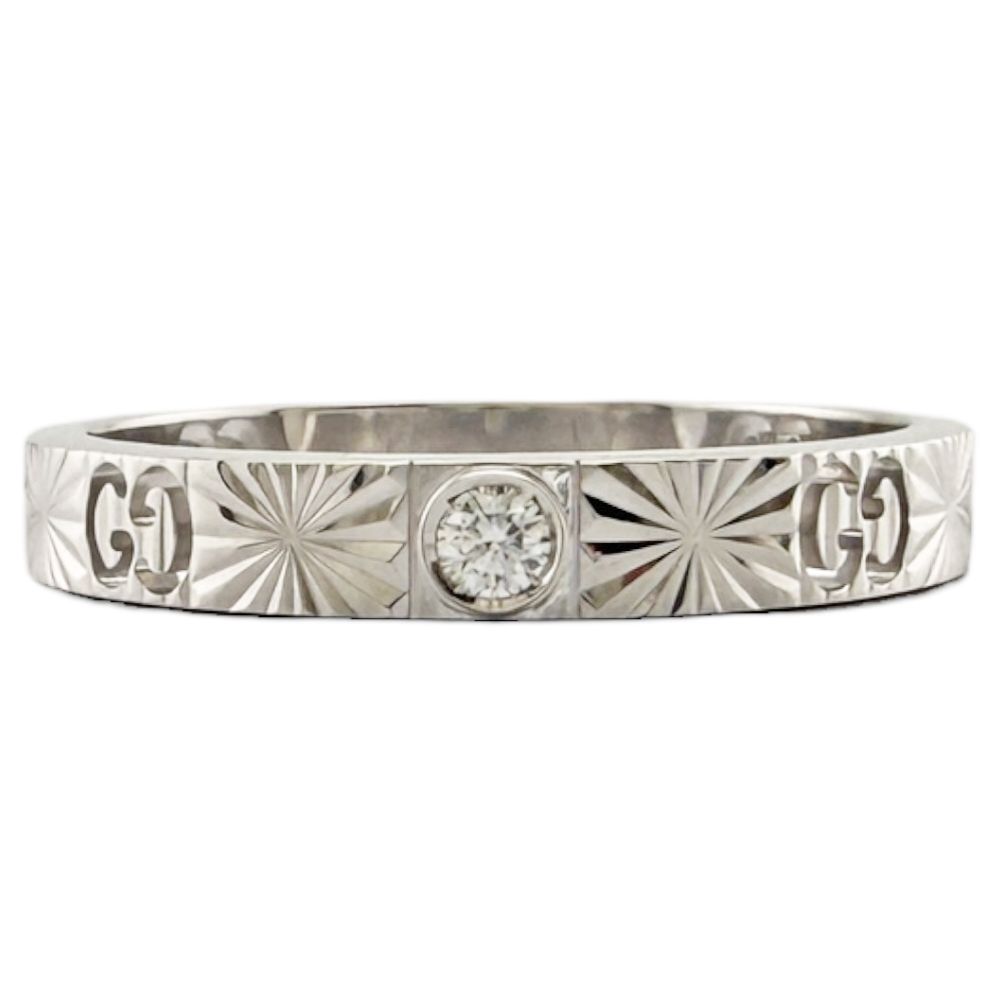 Gucci Icon Heart Ring 18K White Gold Diamond — view 3