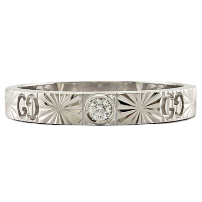 Gucci Icon Heart Ring 18K White Gold Diamond — view 3