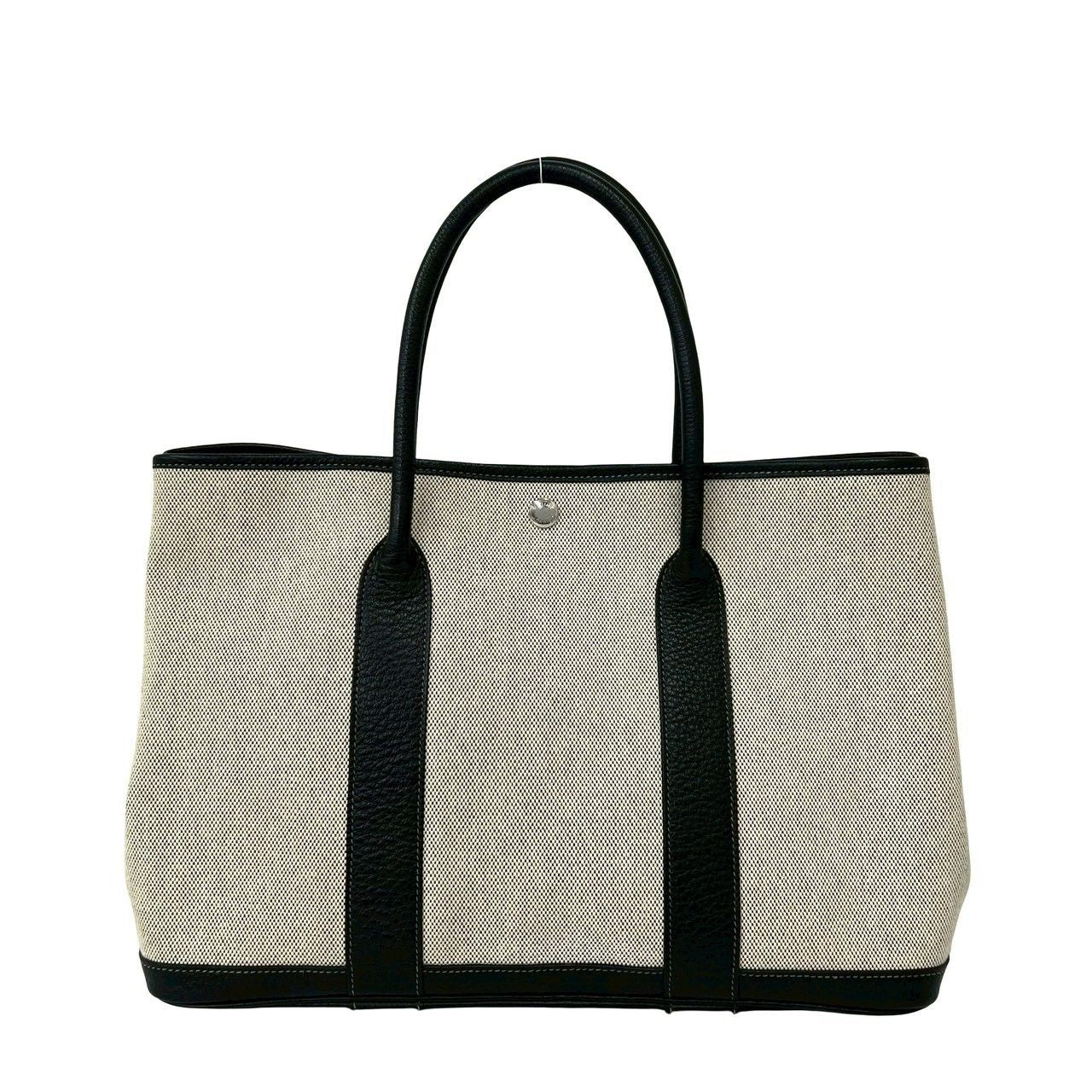 Hermes Garden Party PM Toile H Canvas Tote Bag Ivory — view 3
