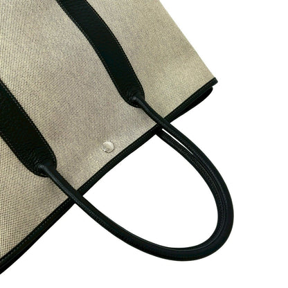 Hermes Garden Party PM Toile H Canvas Tote Bag Ivory — view 4
