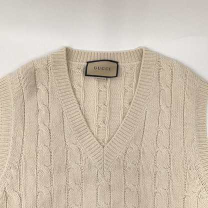 Gucci White Line Knit Vest — view 6