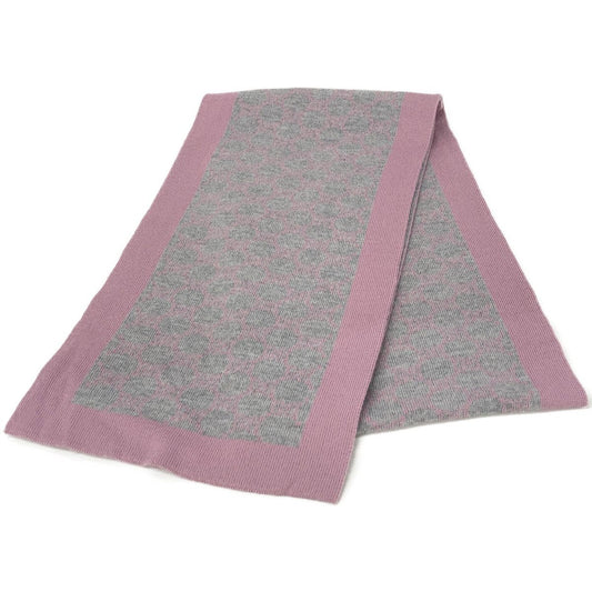 Gucci Gray Pink Wool GG Scarf