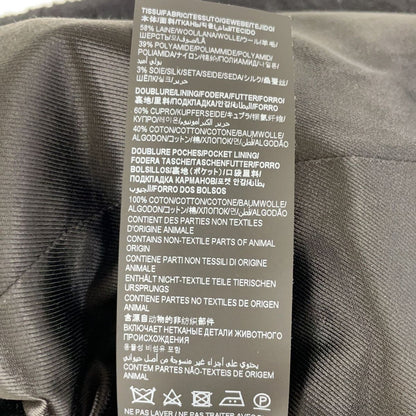 Saint Laurent Paris Black Wool Tweed Double Breasted Pea Coat 36 — view 5