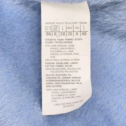 Max Mara Weekend Kuchitoamano Wool Alpaca Shaggy Coat Blue 40 — view 5