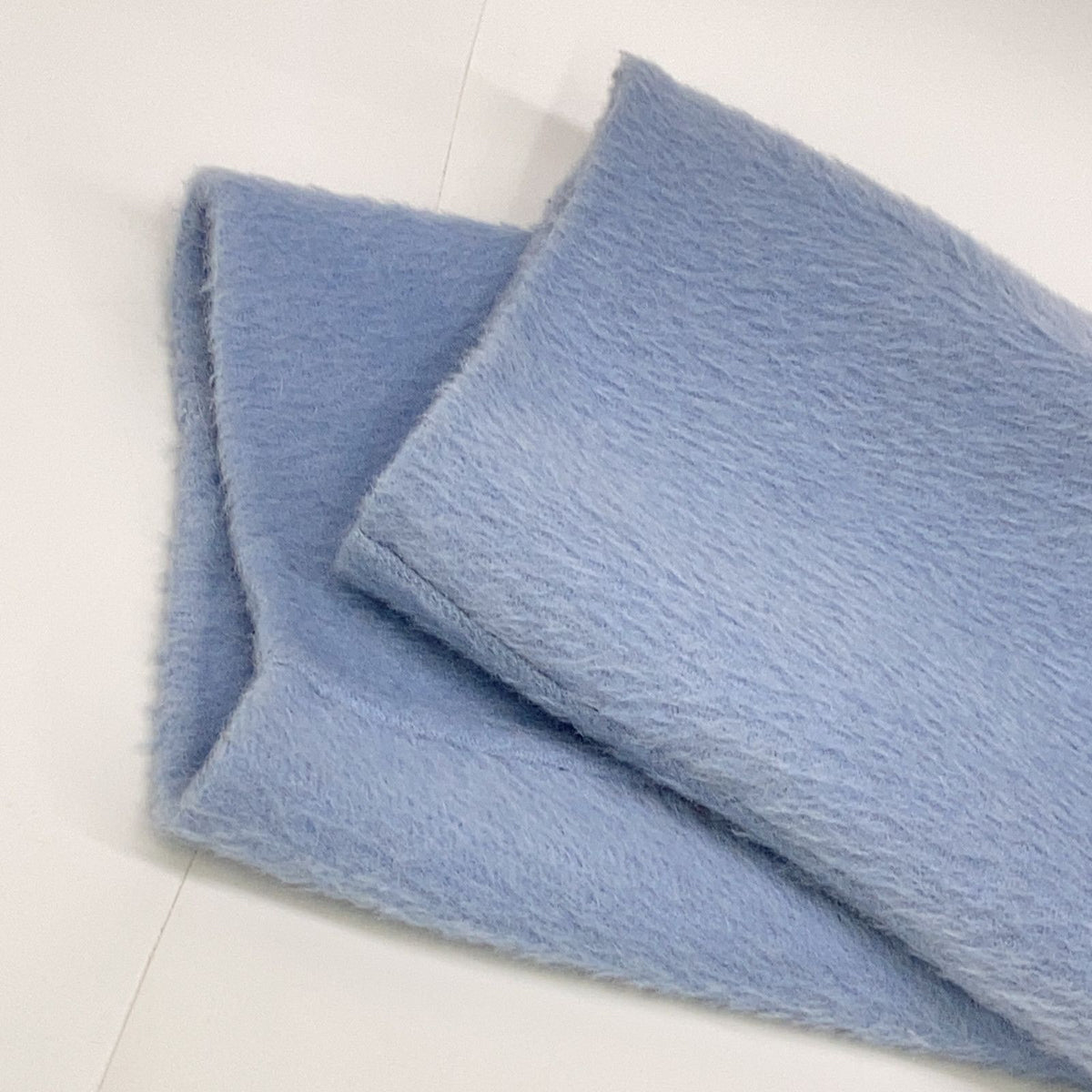 Max Mara Weekend Kuchitoamano Wool Alpaca Shaggy Coat Blue 40 — view 6