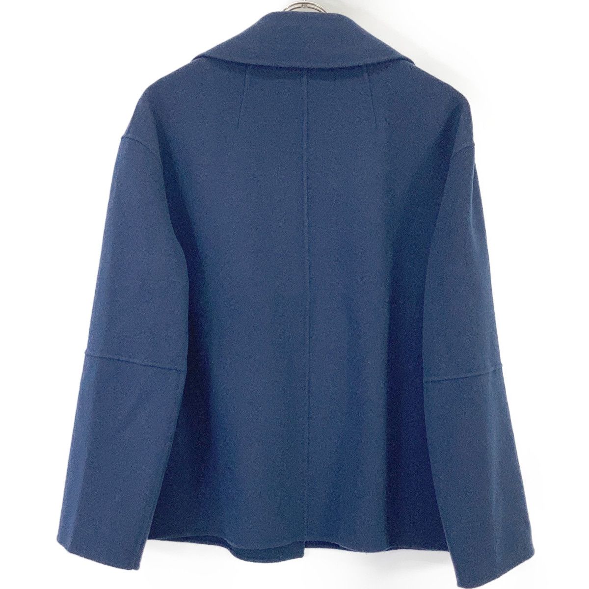 Max Mara S Double Breasted Short Coat Navy 42 — view 2