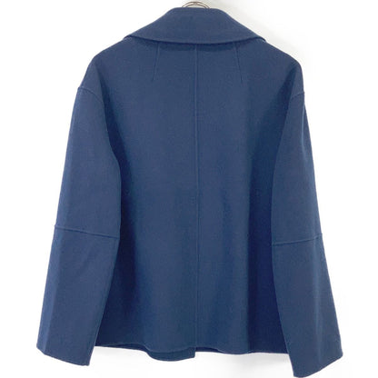 Max Mara S Double Breasted Short Coat Navy 42 — view 2