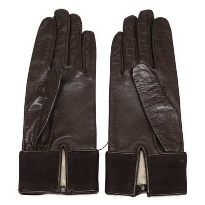 Hermes Lambskin Gloves Brown — view 3