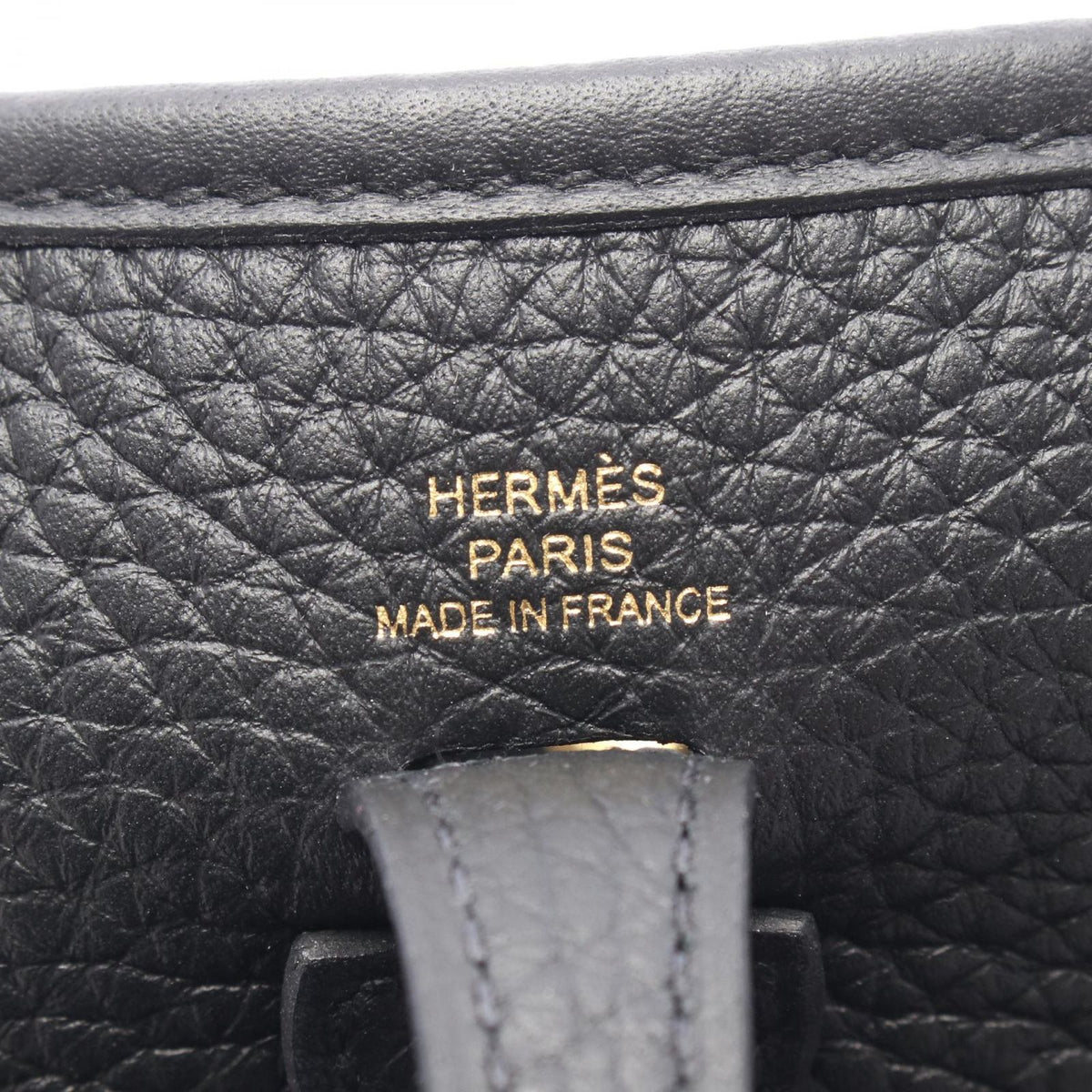 Hermes Shoulder Bag Evelyne TPM Black Leather Amazon — view 4