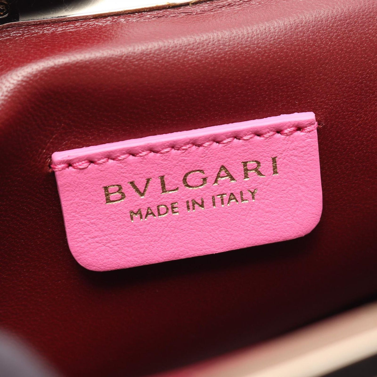 Bvlgari Shoulder Bag Serpentine Pouch Pink Leather — view 4