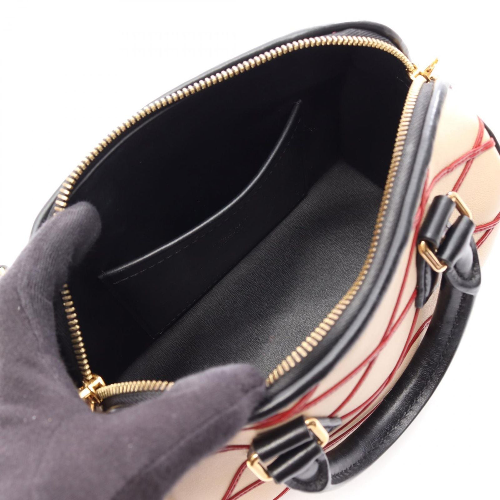 Louis Vuitton Handbag Speedy Bandouliere 20 2-Way Beige Red Leather — view 3