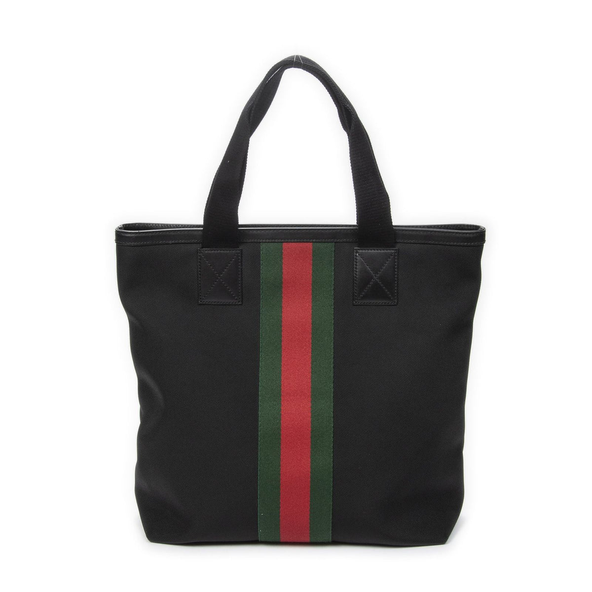 Gucci Web Techno Tote Bag Black Canvas — view 5