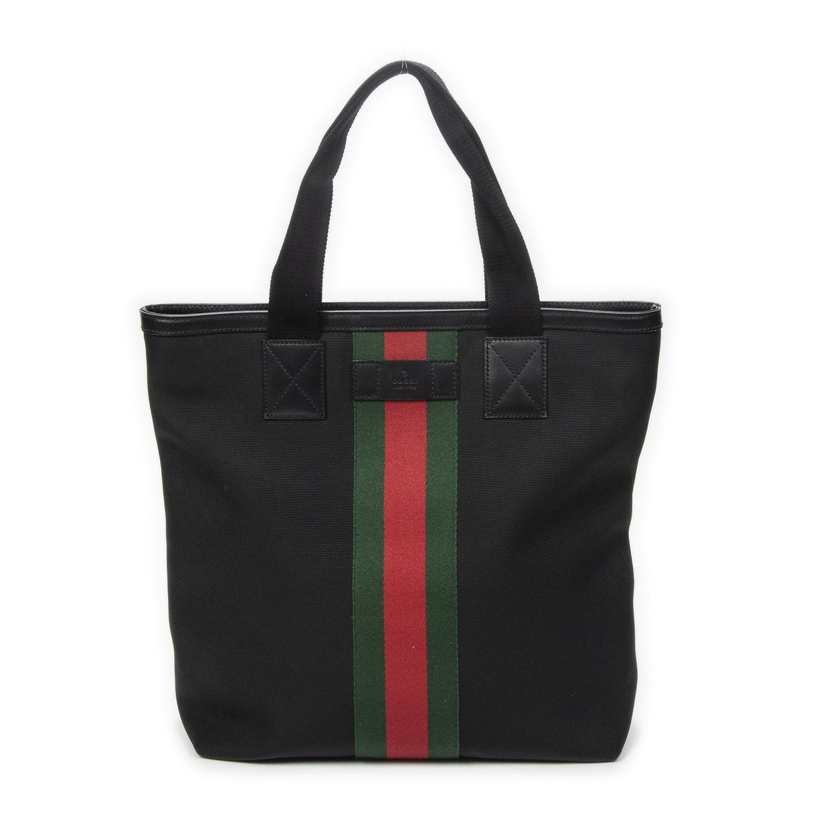 Gucci Web Techno Tote Bag Black Canvas