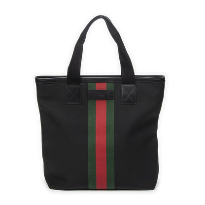 Gucci Web Techno Tote Bag Black Canvas