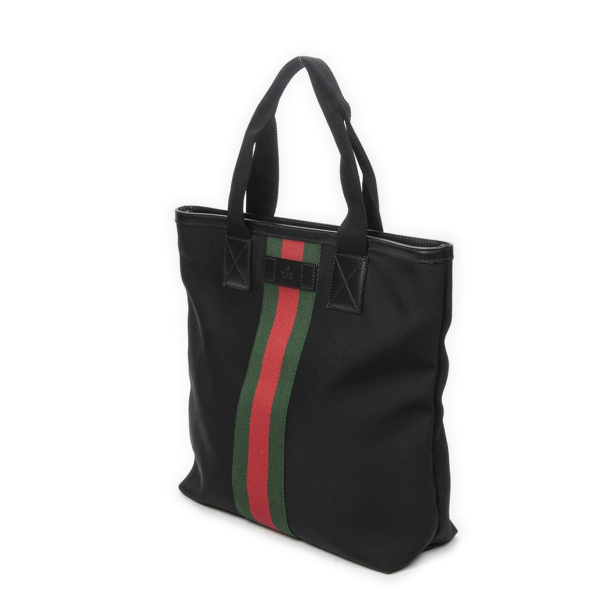 Gucci Web Techno Tote Bag Black Canvas — view 2