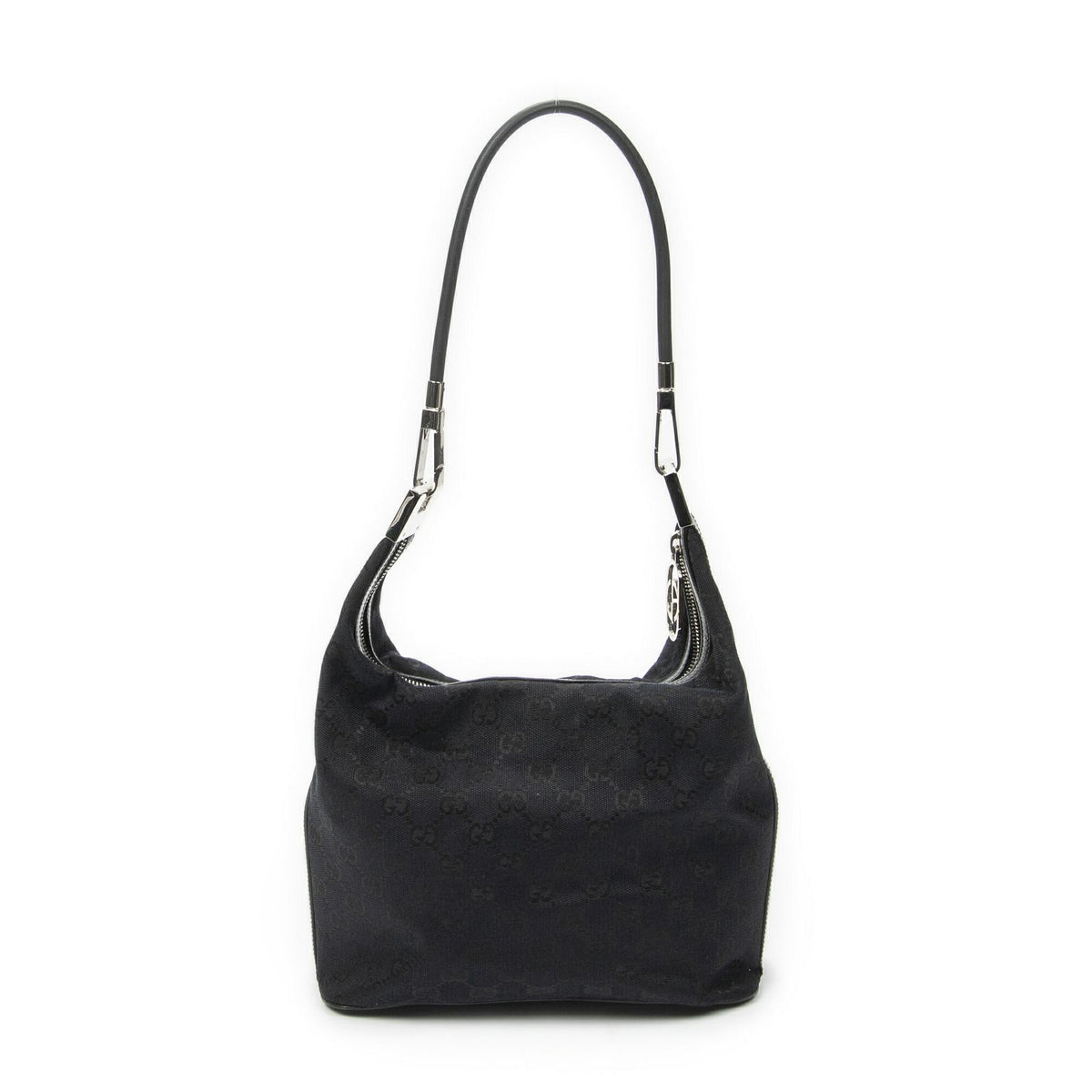 Gucci Zip Hobo Black GG Canvas — view 5
